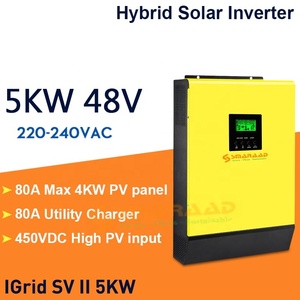 Pure <strong>Sine</strong> <strong>Wave</strong> <strong>3</strong> <strong>Phase</strong> 120A on Grid Parallel MPPT Solar Charger 5000W 230VAC 48VDC Hybrid Solar Inverter - Product Image 2