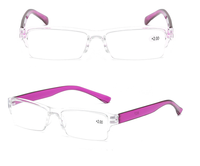 Vente en gros d'usine, lunettes de lecture ultra fines, petites, bon marché, sans monture, pour hommes et femmes