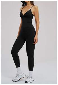 ชุดโยคะสองชิ้นสำหรับผู้หญิงแบบสั่งทำพิเศษ เสื้อชั้นในกีฬา กางเกงโยคะเอวสูง ยืดหยุ่นได้ดี เหมาะสำหรับวิ่ง ออกกำลังกาย ฟิตเนส เสื้อผ้ากีฬา - Product Image 5