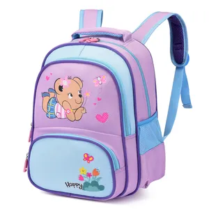 Mochila para menino e menina, logotipo para coleção de bolsas escolares para crianças, jardim de infância