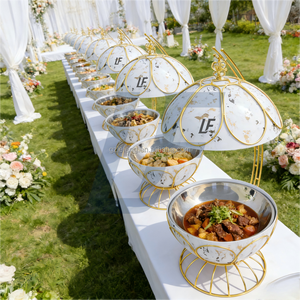 Los Más Vendidos 2025, Suministros para Catering, Platos para Calentar Comida de 8L, Calentadores de Comida tipo Buffet, Plato para Calentar Dorado para Catering - Product Image 2