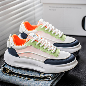 LYKU 2026 – Mocassins de sport décontractés pour hommes, automne/printemps, à lacets, respirants, blancs, tendance, doublure en maille, confortables, antidérapants - Product Image 6