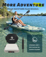 Planche de paddle gonflable 12'x35"x6" Drop Stitch pour lacs et rivières, sports nautiques unisexes, livraison directe disponible