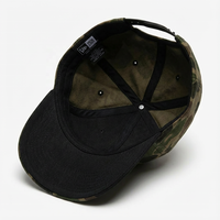 Casquette de baseball 6 panneaux à imprimé camouflage personnalisé, broderie 3D premium, structurée, motif léopard, pour marque et marque privée