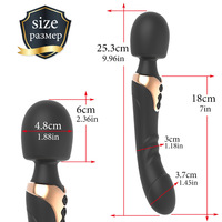 Großhandel Explosiver Doppelkopf-AV-Vibrator aus Silikon, Wasserdicht, 10 Geschwindigkeiten, G-Punkt-Stimulation, USB-Aufladbar