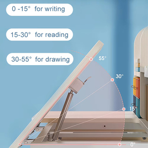 Bàn học trẻ em kiểu dáng công thái học mới với giá sách, nội thất gia đình, bàn học và ghế có thể điều chỉnh chiều cao dành cho trẻ em - Product Image 6