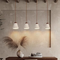 Vente chaude Wabi-sabi Style Béton Ciment Pendentif Lumière E27 Travertin Pendentif Lampe Intérieur Lumières Pour Salle À Manger Restaurant