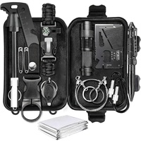 Kit de survie en plein air 24 en 1, ensemble d'outils d'urgence, étanche, pour le camping, la randonnée, trousse de premiers soins