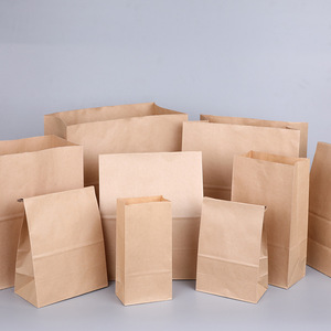 Bolsas <span class=keywords><strong>de</strong></span> Papel Kraft Virgen Recubierto <span class=keywords><strong>de</strong></span> 70 g/m² Impresas SOS Sin Asas para Alimentos, Pizza/Sushi/Pan, Venta al Por Mayor - Product Image 1