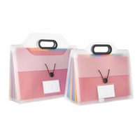 Porte-documents accordéon personnalisé à 24 poches, coloré, en PP, format A4, avec poignée, logo personnalisé