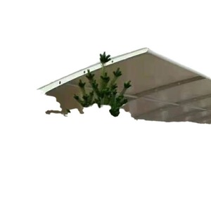 Cochera con Estructura de Acero, Techo a Dos Aguas, Recubrimiento de PVC Impermeable, para un Solo Automóvil, Cubierta para Estacionamiento, Refugio Exterior - Product Image 1