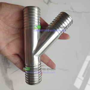 Acciaio inossidabile sanitario T tipo splitter 3 vie tubo sbavato connettore T ramo T tipo tubo barb adattatore tubi raccordi - Product Image 5