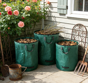 Sac à feuilles de jardin renforcé, grande capacité, sac à déchets réutilisable pour les débris forestiers et le nettoyage des cours agricoles - Product Image 3