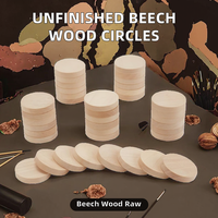 Huayi Cercles et tranches de bois de hêtre écologiques non finis, vierges, pour gravure et artisanat, thème Amour, à poser sur étagère