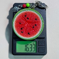 Gantungan Kunci Irisan Buah Resin Terlaris Model Baru, Liontin Buah Simulasi Lucu, Hiasan Tas untuk Dekorasi Sehari-hari Wanita