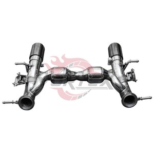 ท่อไอเสีย SS304 catback สำหรับ MC20มาเซราติ V6 3.0L Nettuno Twin Turbo X-PIPE ประสิทธิภาพของระบบการแข่งสีดำ - Product Image 2