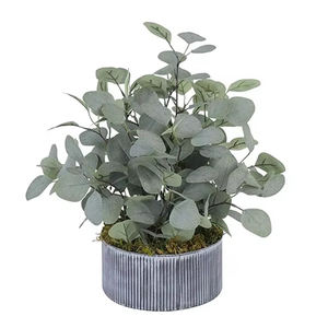 Oh Arts Planta artificial hojas de eucalipto dólar de plata tallos de vegetación de imitación al por mayor boda decoración del hogar centro de mesa - Product Image 1