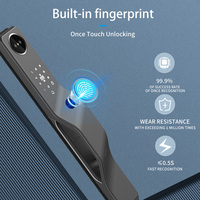 K9 TTLock WiFi Akıllı Kedigözü Kilidi Yüz, Avuç İçi Damarı, Çoklu Kilit Açma, Aktif İnterkom, 5 Dil, Ahşap Kapı, Ev, Daire, Ofis için