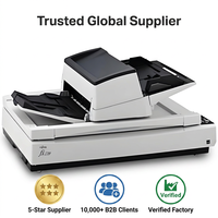 Scanner de production de documents recto-verso haute vitesse Fujitsu Fi-7700 A3 100 ppm avec chargeur automatique de documents (ADF) 300 feuilles, numérisation d'archives à plat, USB, vente en gros