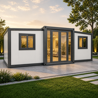 Maison conteneur de luxe extensible de 20 pieds, préfabriquée, portable, cabine modulaire pliable