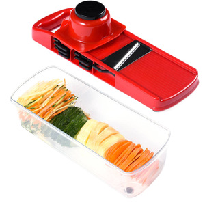 Multifunctional <b>Vegetable</b> <b>Cutter</b> Red Kitchen Slicer Shredder With Storage Box And Peeler For <b>Vegetables</b> - Product Image 5