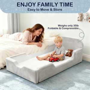Nuovissima e Confortevole Culla <span class=keywords><strong>Montessori</strong></span> per Neonati, <span class=keywords><strong>Letto</strong></span> a Terra <span class=keywords><strong>Montessori</strong></span> per Bambini con Sponde - Product Image 2