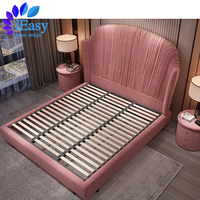 IEasy – lit en velours moderne rembourré, design italien, meubles de chambre à coucher, lit queen de luxe, meilleure vente