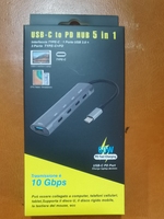 Hub USB Baru 5 in 1 USB-C ke USB 3.0 dan 4 Port USB-C PD65W Docking Station