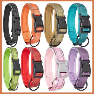 Wholesale Customized Leather Padded Solid Adjustable <strong>Waterproof</strong> <strong>Dog</strong> Collar <strong>Leash</strong> - Product Image 2