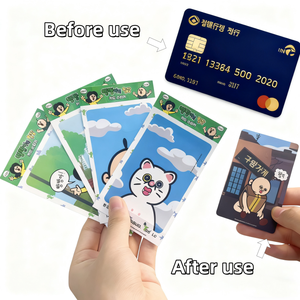 Tùy Chỉnh Thiết Kế Thẻ Ghi Nợ Da Chống Đầu Không Có Bong Bóng Có Thể Tháo Rời Anime Thẻ Tín Dụng Sticker Cho Ngân Hàng Debato Bìa Dán - Product Image 1