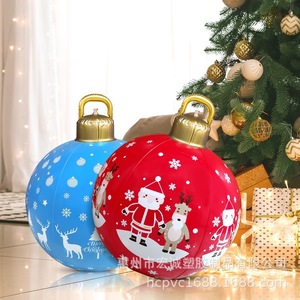 Pvc <b>Inflatable</b> Christmas Ornament Balls 60Cm Outdoor Holiday Decoration - Product Image 3