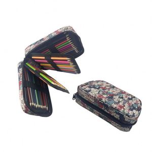 Large Capacity Portable <b>Canvas</b> Pencil Case Zipper Closure Customized Color-Multifunction Stationery Storage Organizer for Art - Product Image 3