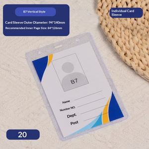 Porte-cartes de visite en PVC rigide transparent avec logo personnalisé, finition givrée, pour fournisseurs - Product Image 5