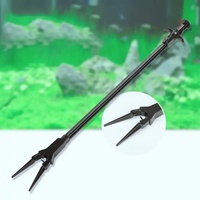 Pinces d'aquarium 40cm 50cm 70cm 80cm à long manche, pince à plantes aquatiques en plastique à mâchoires dentelées pour la plantation