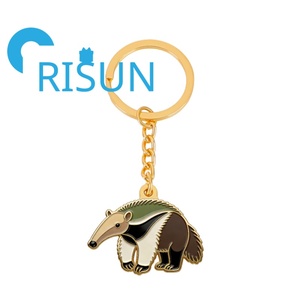 Porte-clés en émail personnalisé en métal, mignon, en forme de gaufre géante, Llavero Echidna, bijoux pour animaux, porte-clés - Product Image 6