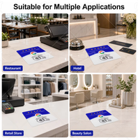 Support de Présentation de Carte de Membre PVC sans Contact avec Puce NFC, Code QR, Fonction Tap & Social Media, Carte WhatsApp Personnalisée pour Hôtels