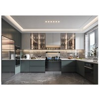 Armoire de cuisine en contreplaqué, laque UV, vanité de cuisine Offre Spéciale, vanité de cuisine moderne, accessoires de carpette classique acrylique croix PVC