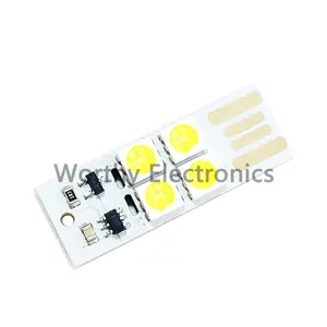 Positive white computer keyboard light LED small night light with 5V mobile power USB light with touch switch