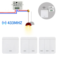 433MHz RF Módulo de interruptor inteligente 85V-240V 10A Receptor inalámbrico de automatización Mando a distancia para luz LED