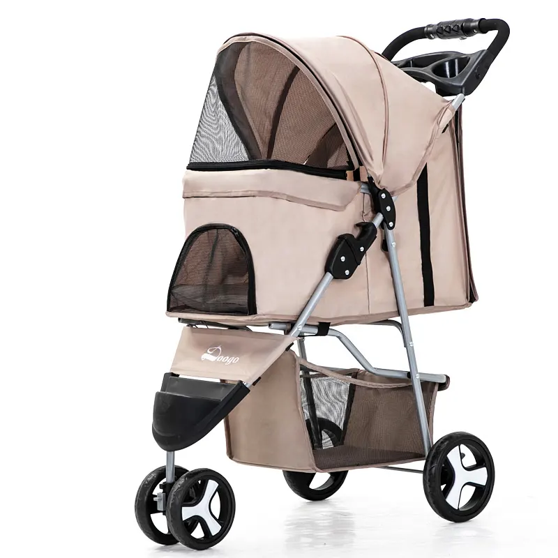 Pet Carrier Kinderwagens Huisdier Trolley Voor Outdoor Opvouwbaar Afneembare Honden Huisdier Wandelwagen Winkelwagen Reizen Folding Carrier