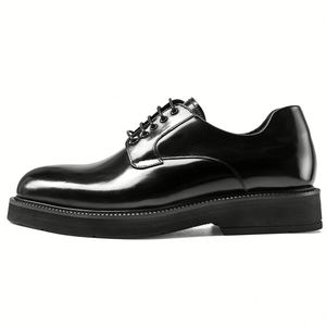 Nouvelles Chaussures Habillées Décontractées pour Hommes en Cuir Véritable Laqué Brillant Lefu – Chaussures en Cuir Formelles - Product Image 2