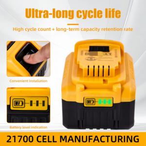 Batería Original Dewalt de 20V y 8.0Ah con Celdas 21700 - Compatible con Herramientas DCB200 DCB204 <span class=keywords><strong>DCB205</strong></span> DCB206 - Carga Rápida - Product Image 5