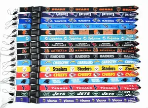 Premium Usa Nfl Logo Neck Lanyard 2 Kanten 32 Voetbal Teams Sleutelhanger Afneembare Riem Lanyards Voor Cellphone Camera Houder