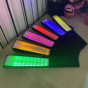 Ventilador de claqué LED ligero de 33cm sin fatiga para bailarines, experiencia cómoda, ventiladores de clacking de Bambú - Product Image 3