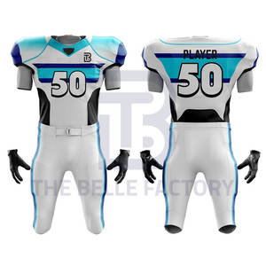 Conjunto de camiseta de fútbol americano de secado rápido de alta calidad para hombre, Top transpirable, uniforme de fútbol para adultos bordado recién llegado - Product Image 4