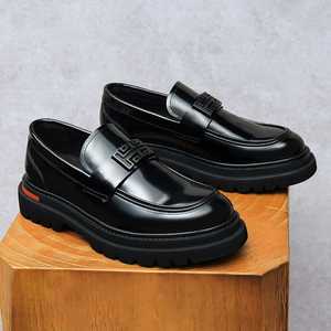 Chaussures habillées Oxford britanniques pour hommes en cuir de vachette véritable, style simple, entièrement en cuir, à lacets, pour la saison printanière – Grande promotion - Product Image 1