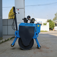 Compacteur vibrant à tambour unique de 400 kg, à moteur essence, pour le compactage du sol
