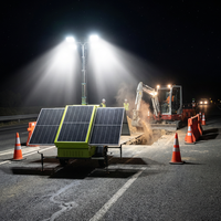 Mobile Beleuchtungstürme auf Anhängern Solar-Typ 7m 9m Manueller Elektrischer Lift Tragbarer Lichtturm/Generator auf Anhänger