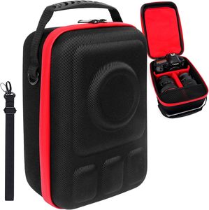 Étui rigide pour appareil photo reflex numérique/appareil photo sans miroir compatible avec <span class=keywords><strong>Sony</strong></span>, Nikon, Canon - avec 2 séparateurs, poche en filet pour chargeur/cartes/objets optiques - Product Image 1