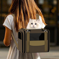Sac à dos de transport pour animaux de compagnie PRODIGY PETB01, portable, imperméable, pliable, réglable, avec fermeture éclair, pour chats, chiens, petits animaux, voyages